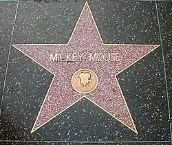 The Mickey Mouse star at the Hollywood Walk of Fame