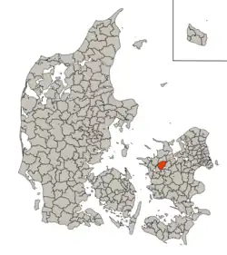 Tornved Municipality's location in Denmark.