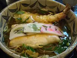 Prepared noodles in a bowl
