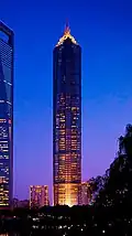 The Jin Mao Tower at night