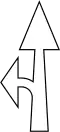 N/A Turn straight or left ahead