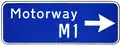Sign to direct traffic to the motorway from distant points.