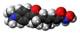 Space-filling model of the trichostatin A molecule