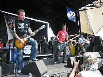 The band performing at Vans Warped Tour in 2007