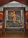 A bronze mural of Hang Tuah at the lobby