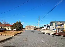 Abandoned Tuckerton Wireless Tower anchor along Ensign Drive