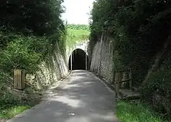 The tunnel du Bois Clair (1601 m), formerly the world's longest shared-use tunnel