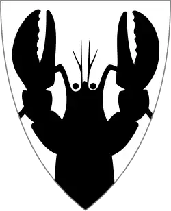 Coat of arms of Tysfjord Municipality (1987-2019)