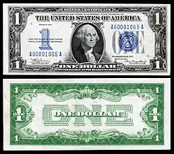 $1 Silver Certificate, Series 1934, Fr.1606, depicting George Washington