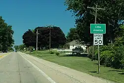 Entering Little America, Illinois on U.S. Route 24.