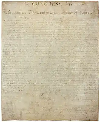 USA declaration independence