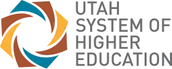 A logo for the Utah System of Higher Education, the public university system of the state of Utah, United States