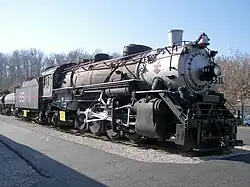 USRA Light Mikado steam locomotive with a 2-8-2 wheel arrangement.