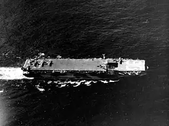 USS Makin Island underway near Leyte, November 1944