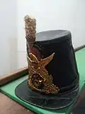Museum 19th century infantry hat, or shako