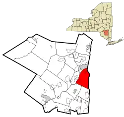 Location in Ulster County and the state of New York.