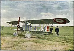 Autochrome (color photo) of an airplane.