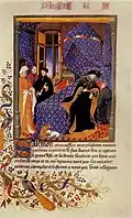 Pierre le Fruitier, called Salmon, Traictés de Pierre Salemon a Charles VI roy de France [Dialogues, second version] (BGE, Ms. fr. 165, f.4r)