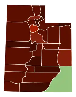 Image 43Map of counties in Utah by racial plurality, per the 2020 US Census Legend Non-Hispanic White 60–70% 70–80% 80–90% 90%+ Native American 50–60% (from Utah)