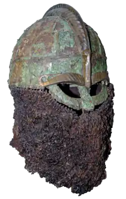 Colour photograph of the Valsgärde 8 helmet