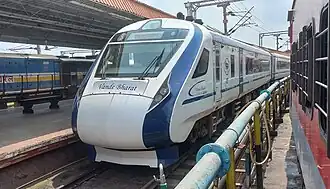 This Vande Bharat Express train on standby at Mysuru Junction railway station