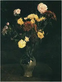 Vase with Carnations and Zinnias, 1886, Private collection (F259)