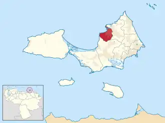 Location in Nueva Esparta