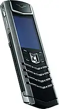 A Vertu Signature phone in stainless steel, released 2003
