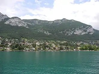 Veyrier-du-Lac seen from Lake Annecy