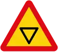 Yield sign ahead