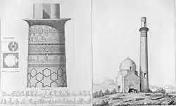 Detail of the minaret, by Pascal Coste