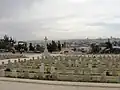 View of Old City of Jerusalem from cemetery