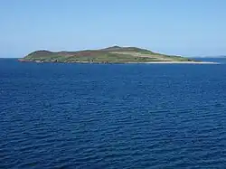 View of Gruinard Island, sitting in Gruinard Bay