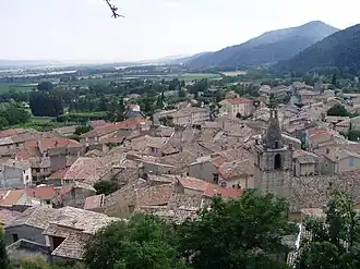 The village of Peyruis, seen from the castle