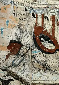 Vimalakirti, 8th-century wall painting, Dunhuang