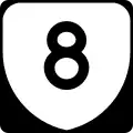 State Route 8 marker