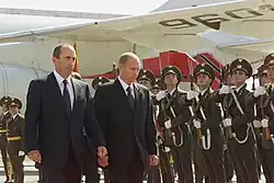 Armenian troops presenting arms using AK-47 assault rifles that were used in their guard battalion from 1991 to 1998.