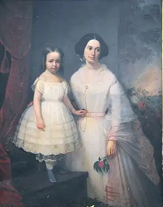 Portrait of Volumnia Washington Hunley Barrow (1856), Volumnia Farm, Houma, LA