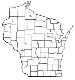 Location of Johnstown, Polk County, Wisconsin