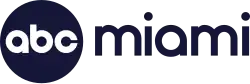 The American Broadcasting Company logo (a black circle with "abc" in the interior), with "miami" next to it, in the same typeface as "abc".