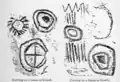 Sketches of megalithic art from Dowth