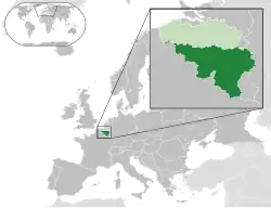 Location of Walloon Region