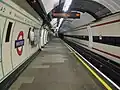 Eastbound platform, showing nearly complete refurbishment (photo: Aug. 2008)