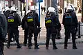 Polish riot control police in Warsaw at the March of Independence in 2011