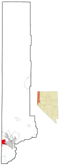 Location of Verdi-Mogul, Nevada