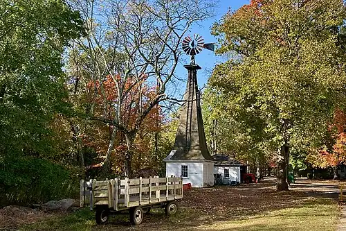 Wellhouse with windmill