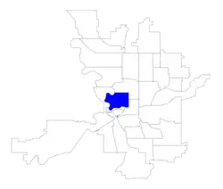 Location within the city of Spokane