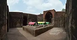 Western housing two graves - those of Zafar Khan Ghazi and his wife