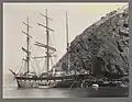 The barque Njord at Whatipu (1909)