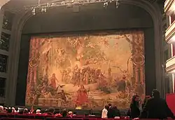 Safety curtain in a theater